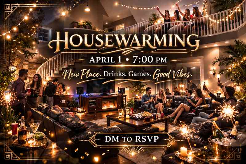 Return of Josh House Warming (don't bring gifts)