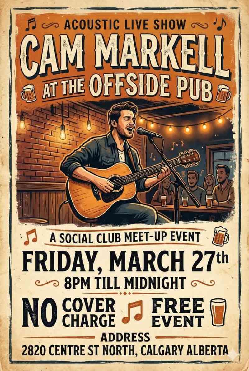 Social club Meet up acoustic show and dance night