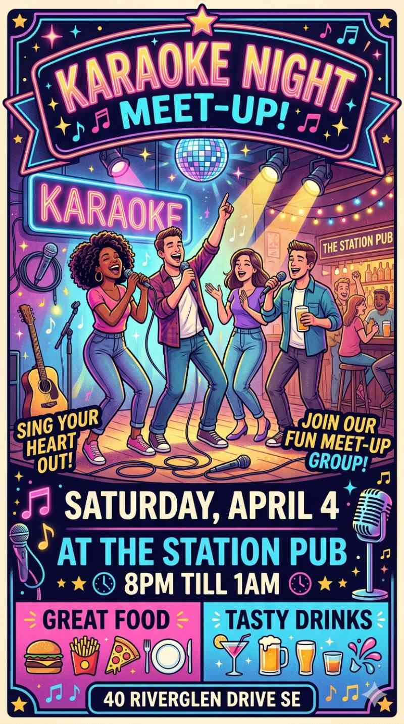 Karaoke meet up night at the Station Pub