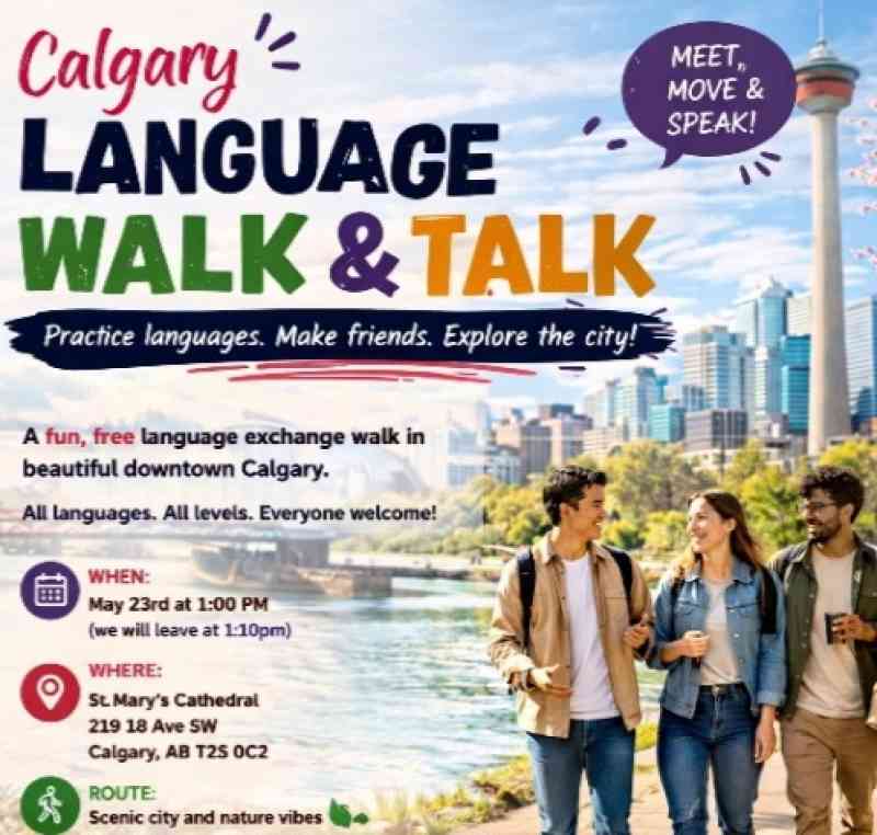 🌍 Language Exchange Walk & Talk &ndash; Downtown Calgary 🚶&zwj;♂️☕