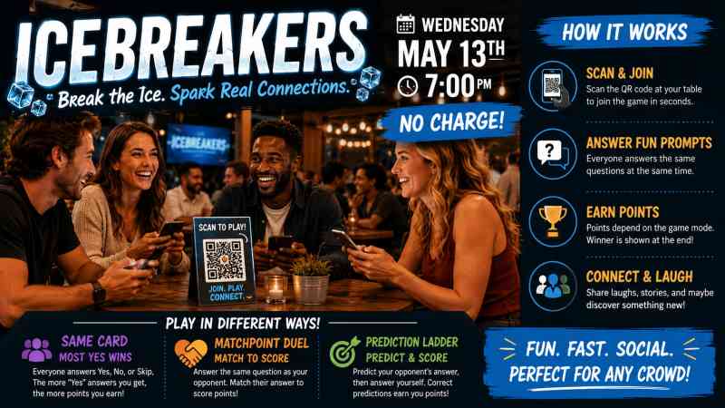 Icebreakers Game Night w/Nerf & Potluck