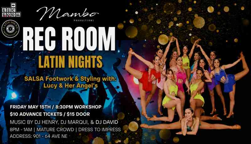 Latin Nights at The Rec Room Friday May 15th, 2026