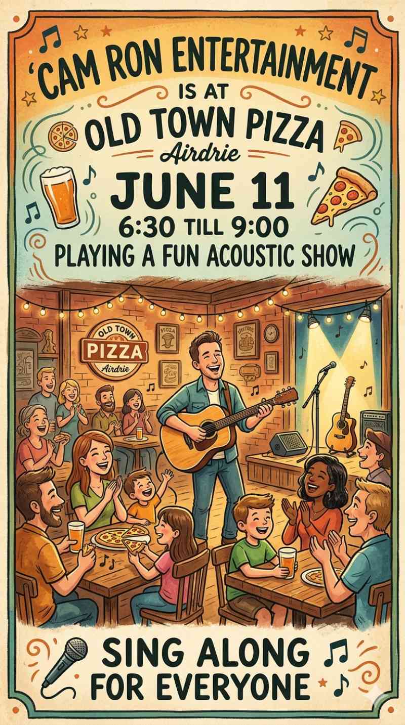 Acoustic night in airdrie at old town pizza