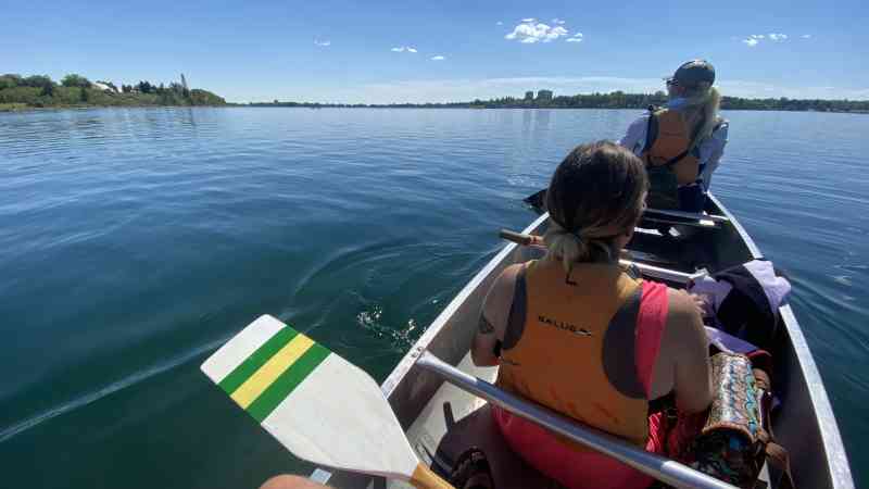 Canoeing Glenmore Reservoir